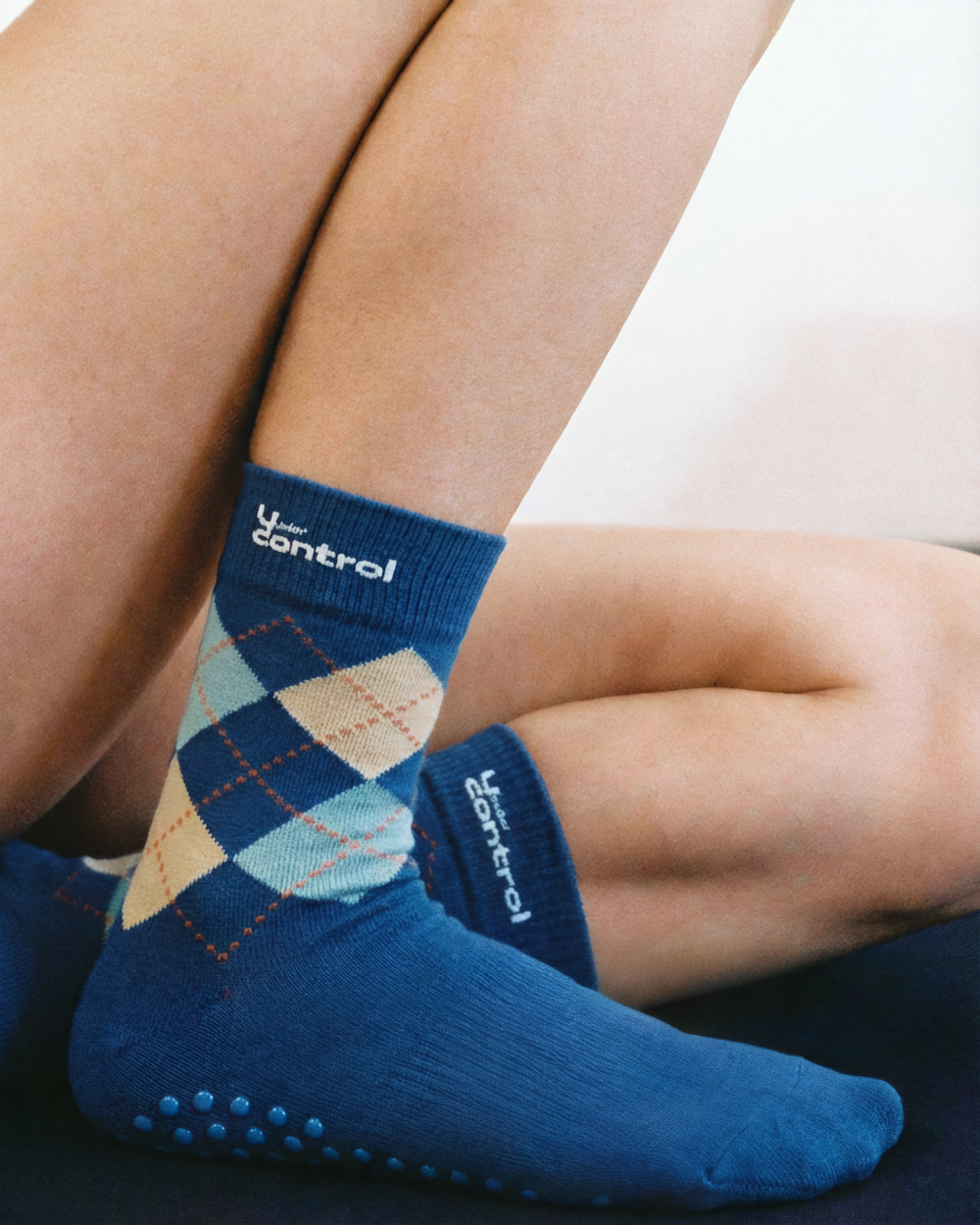 Oxford Argyle Compression Crew Grip Socks