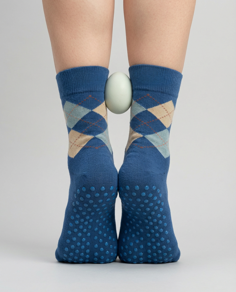 Oxford Argyle Compression Crew Grip Socks
