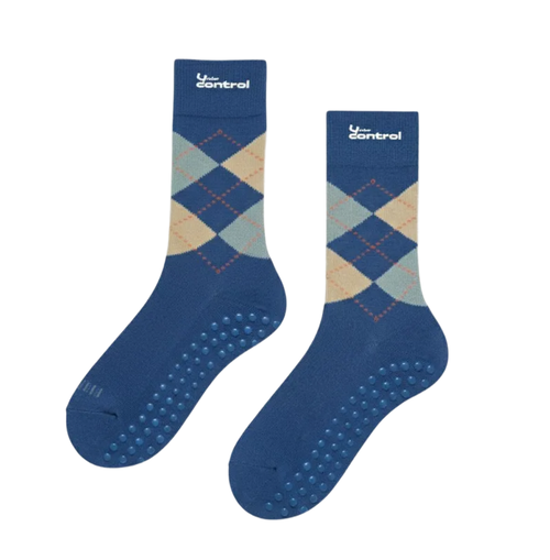 Oxford Argyle Compression Crew Grip Socks